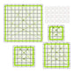 4Pcs Square Acrylic Quilting Rulers Set Green Non Slip Patchwork Sewing Templates