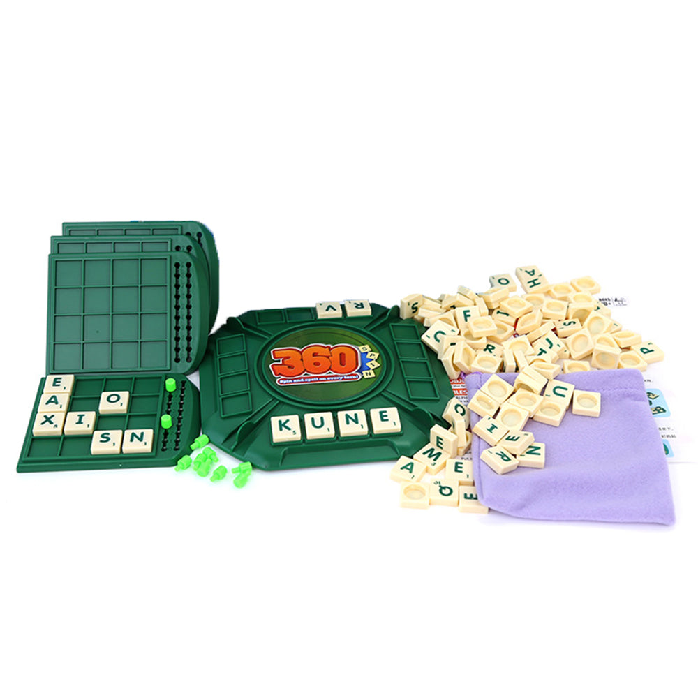 Scrabble Board Game Rotating Word Building Family Party Game