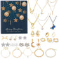 24PCS Christmas Jewelry Advent Calendar Bracelet Necklace Ring Earrings Set