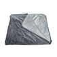 Water-Resistant Reversible Flannel Blanket Machine-Washable for Bed Sofa Camping-Grey