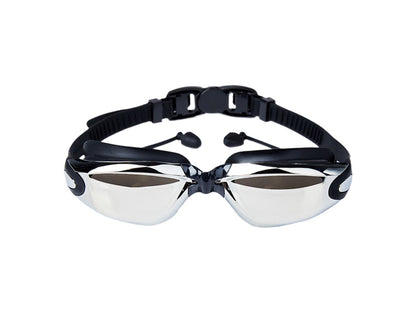 Electroplated Swimming Goggles with Case Anti-Fog UV-Blocking for Adults