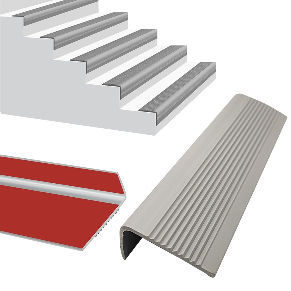 50x25mm Anti-Slip Stair Nosing Self Adhesive Staircase Step Edge Protector