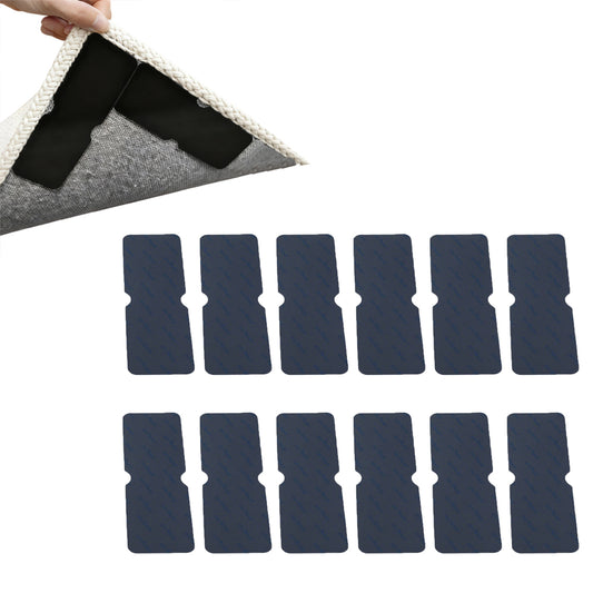 12 Pack Rug Non Slip Grippers Reusable Rug Tape