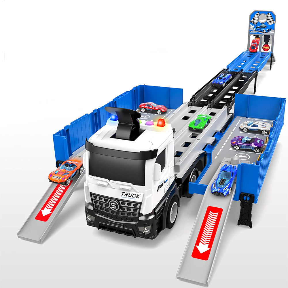 Car Carrier Transport with Race Mini Car Toys Set for Kids
