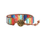7 Chakra Boho Leather Wrap Bracelet