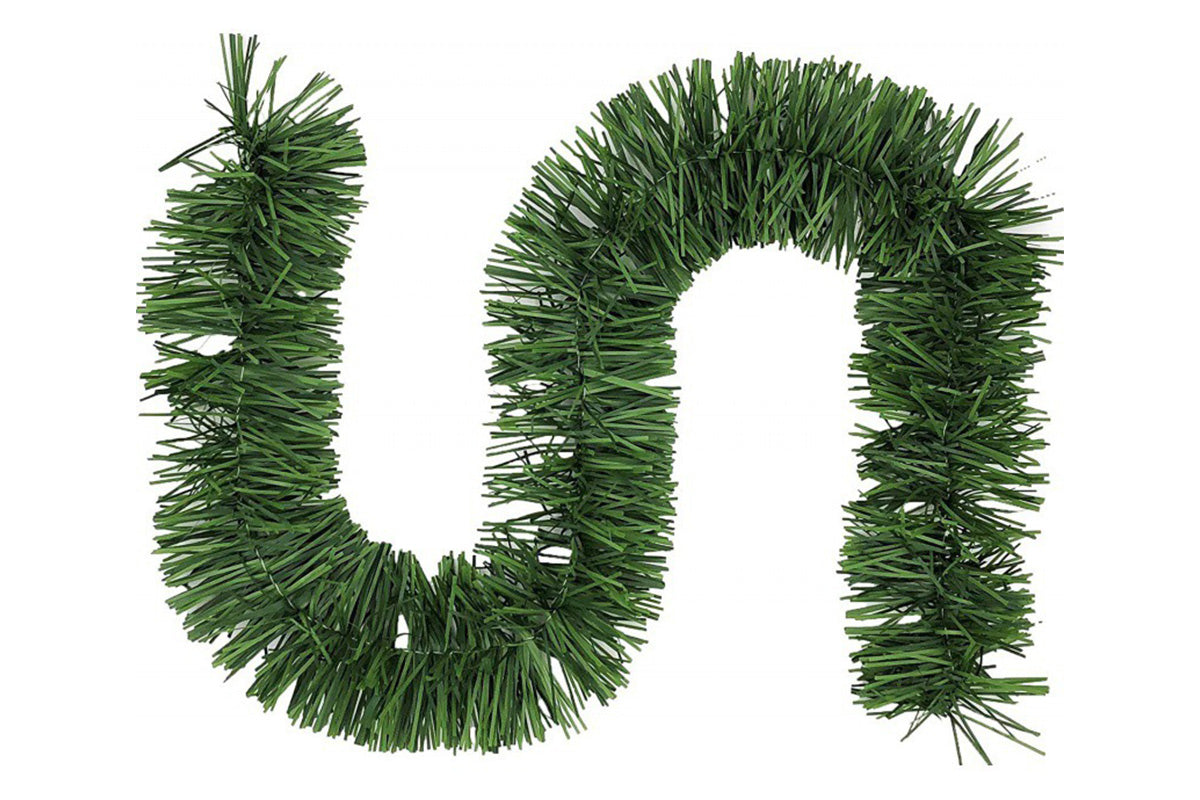 15 m Green Christmas Tinsel Garland for Holiday Party and Home Decoration
