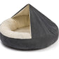 Small Dog Cat Bed with Hooded Blanket Cozy Dog Nest with Anti-Slip Bottom Machine Washable