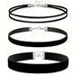 3Pcs Black Layered Necklace Set for Women Adjustable Jewelry Gift