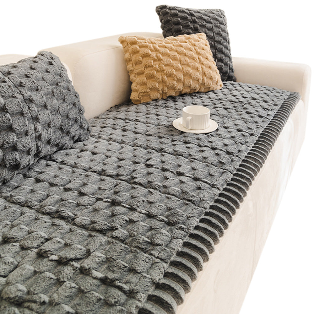 Non Slip Couch Cover Soft Wear Resistant Furniture Protector for Sofa Protection-Grey