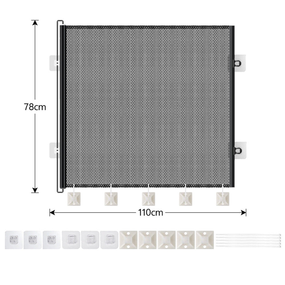 Retractable Mesh Pet Barrier Dog Gates Safety Fence For Stair Doorways Hallways