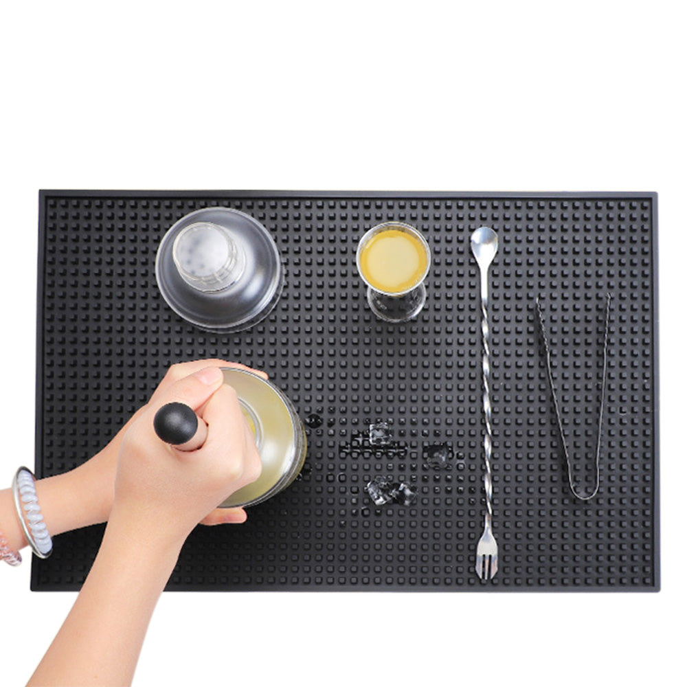Bar Mat Non Slip Drying Mat for Countertops 45x30cm PVC Bar Service Mat for Home Bar