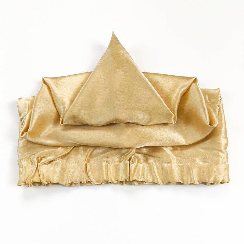 Pointed Long 100%Silk Night Cap Bonnet Sleep Cap