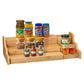 3-Tier Expandable Bamboo Spice Rack Organizer Adjustable Kitchen Cabinet Storage