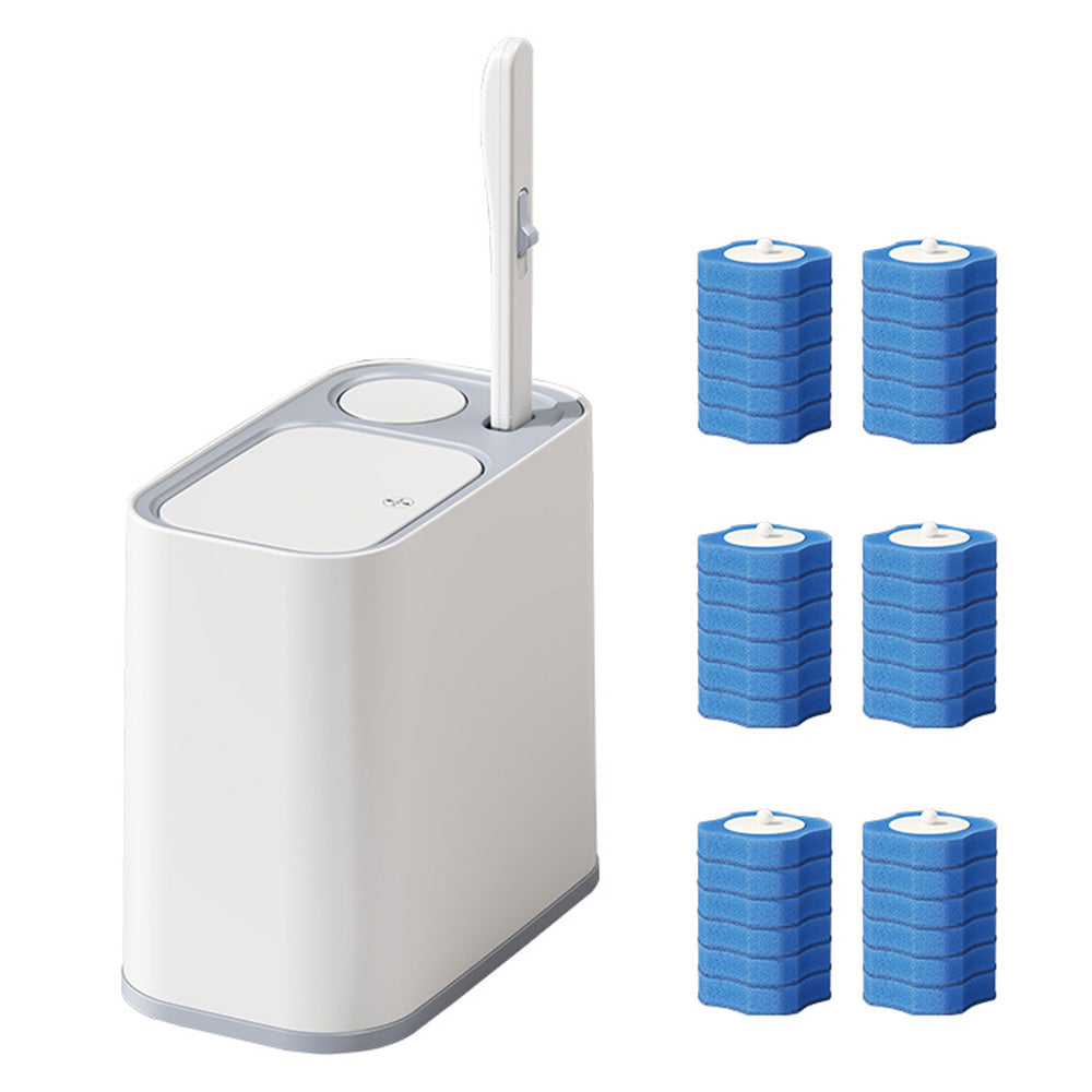 5L Wheeled Bathroom Bin with Toilet Brush and 36 Heads