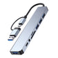 8 In 1 USB-C And USB-3.0 HUB Multiport Adapter Multifunction Splitter Docking Hub