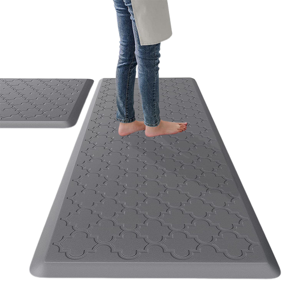 Cushioned PVC Floor Mat for Kitchen and Office-Grey