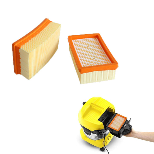 2 Pack Flat Pleated Filter Compatible with KARCHER MV4 WD4 Wet Dry Vacuum