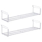 2 Pack Adjustable Shoe Shelf Space Saving Under Cabinet Shoe Rack for Closet White