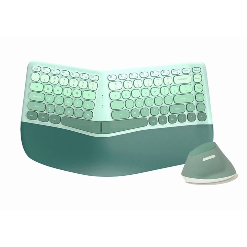 2.4G Wireless Keyboard and Mouse Set with Ergonomic Design 84 Key Keyboard and 6 Button Mouse