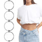 4Pcs Shirt Tuck Band Women Elastic Belts Tucking Shirts Sweater Cropping Belt