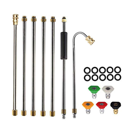 Pressure Washer Extension Wand Set Replacement Lance with 5 Nozzle Tips