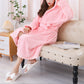 2Pcs Towelling Wrap Hooded Bathrobe