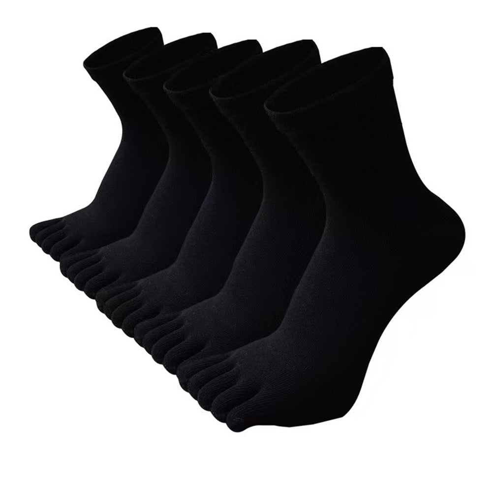 5 Pack Mens Breathable Five Toe Socks