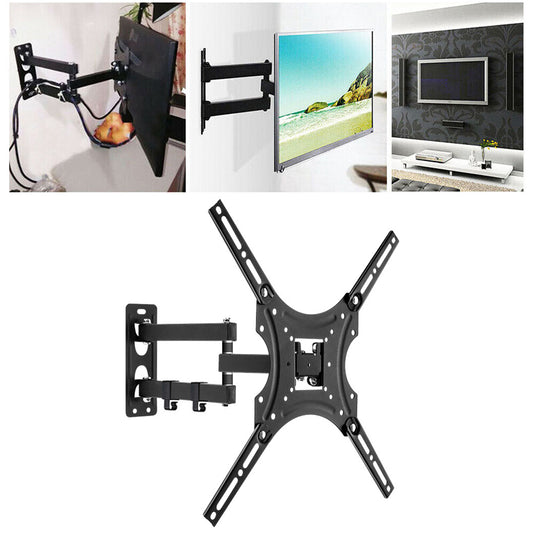 Full Motion TV Monitor Wall Mount Tilt Swivel VESA Bracket for 32-55 Inch