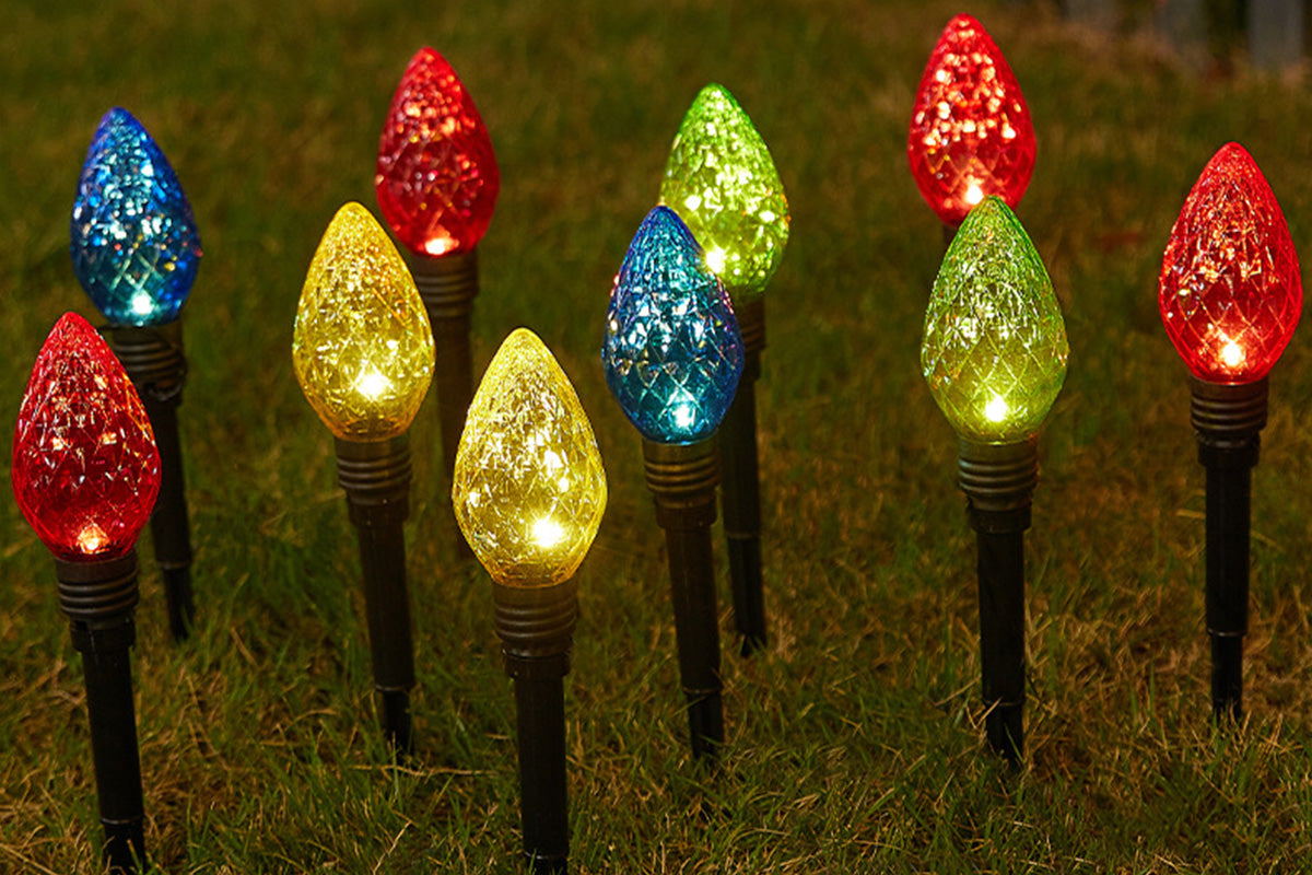 LED Strawberry Pathway Lights Solar Powered Outdoor Decoration for Lawn and Holiday Yard