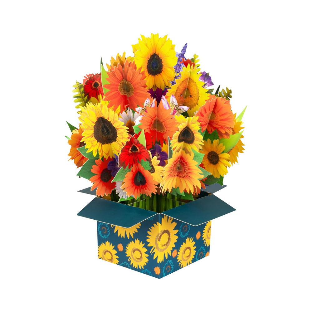 Pop-up 3D Flower Bouquet Greeting Card for Mother's Day-Sunflowers