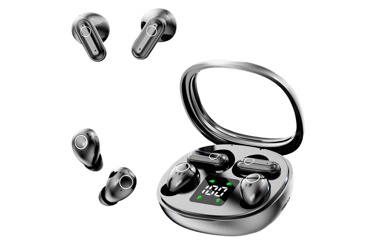 2 Pairs Wireless Earbuds Bluetooth Earphones with LED Digital Display Charging Case