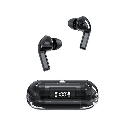 TWS Bluetooth In-ear Transparent Case LED Display Hearing Aid Mini Headphones