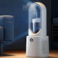 2 in 1 Leafless Desktop Humidifier Fan with Night Light for Office Bedroom