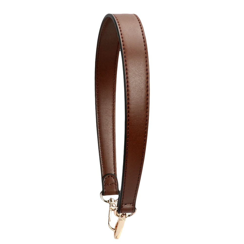 Faux Leather Handbag Shoulder Strap Replacement Accessory-Coffee