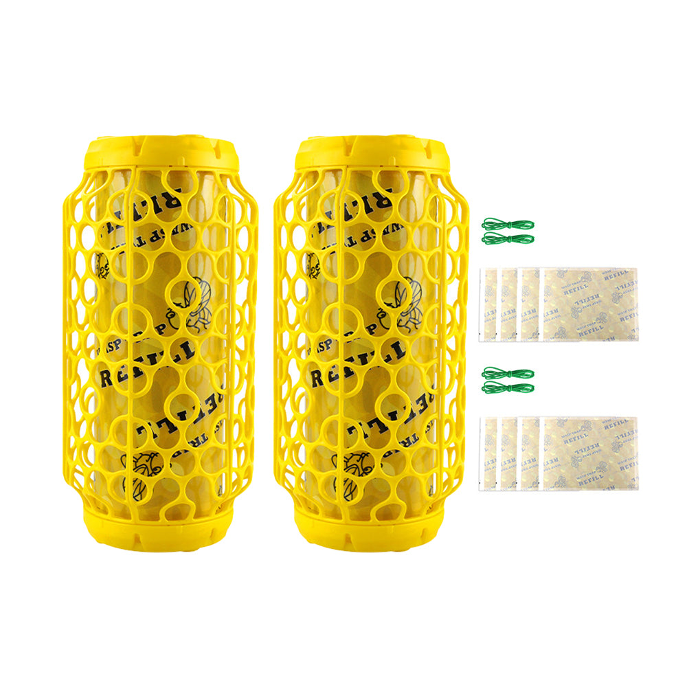 2Pcs Wasp Trap Outdoor Hanging Insect Catcher for Wasps and Carpenter Bees