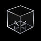 2Pcs Square Baseball Holder Stackable Cube Display Case with UV Protection