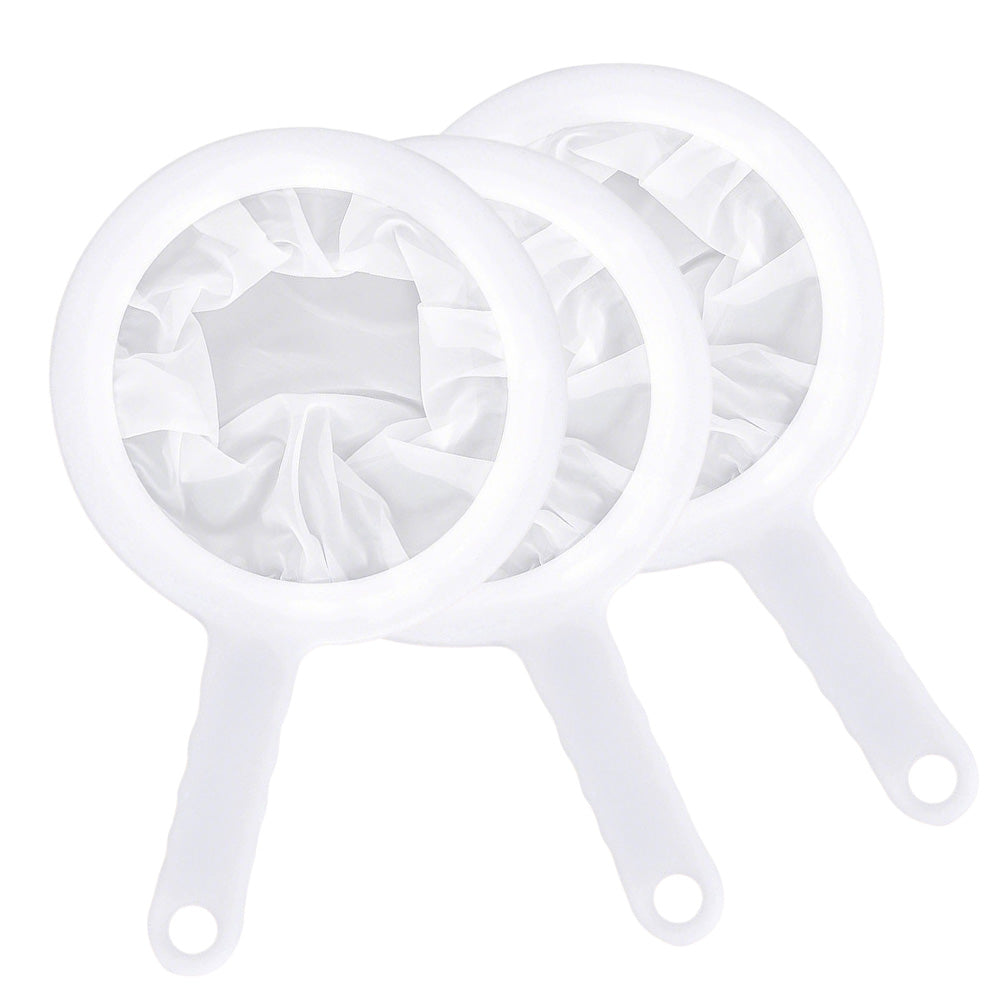 3Pcs Fine Mesh Strainer with Handle and Nylon Filter Sieve for Juice Wine
