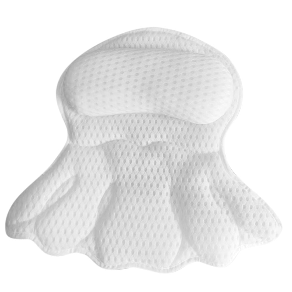 Bath Neck and Head Rest Pillow with Suction Cups