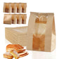 50Pcs Paper Bread Bags with Window Bread Bags and Wire Seal