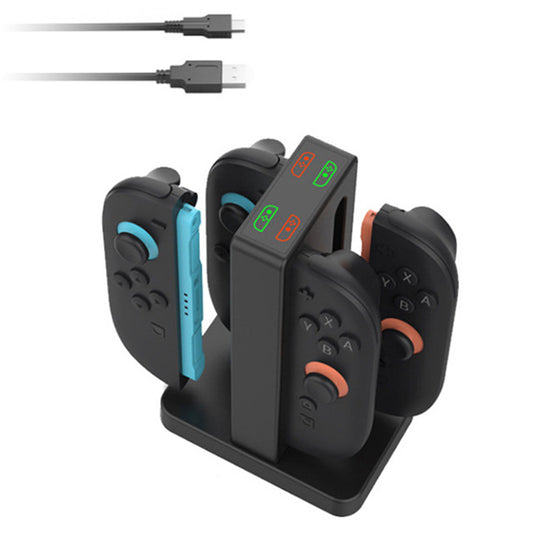 4-in-1 Charging Dock for Nintendo Switch Joy-Con Controllers with LED and Beep Alert