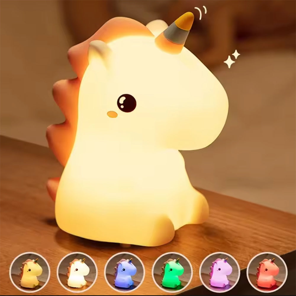 Unicorn Cute Silicone LED Touch Night Light