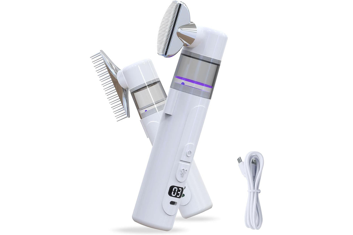 2-in-1 Electric Cordless Pet Flea Comb Grooming Vacuum
