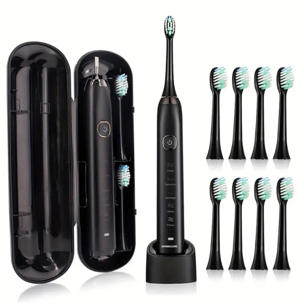 Sonic Electric Toothbrush Rechargeable Toothbrush with 8 Brush Heads 5 Modes