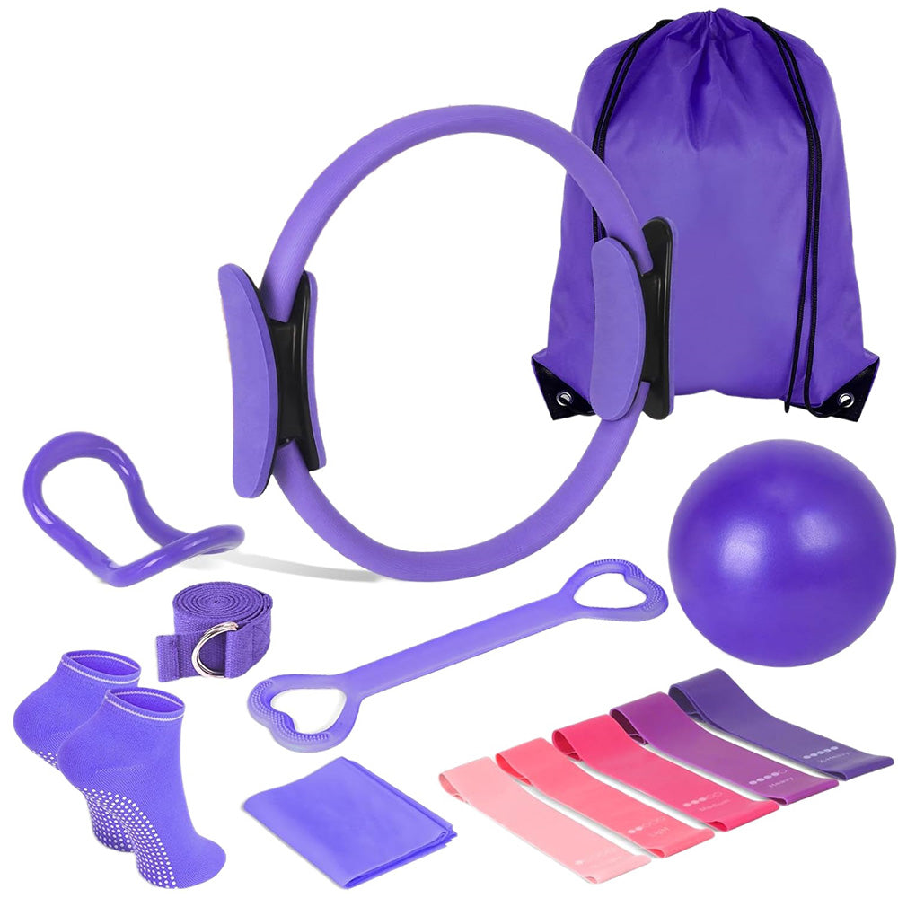 13PCS Pilates Kit Home Pilates Essentials Yoga KitsRing and Ball Resistance Band