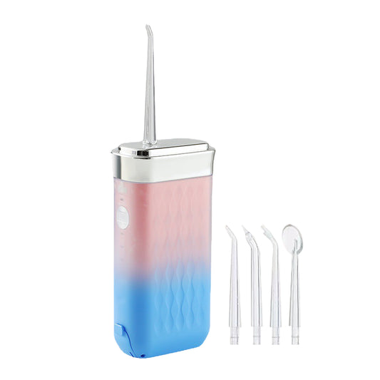 Mini Portable Oral Rechargeable Water Dental Flosser With Stretchable Water Tan