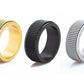 Titanium Steel Spinner Ring Set Silver Black Gold Relaxing Rotating Rings
