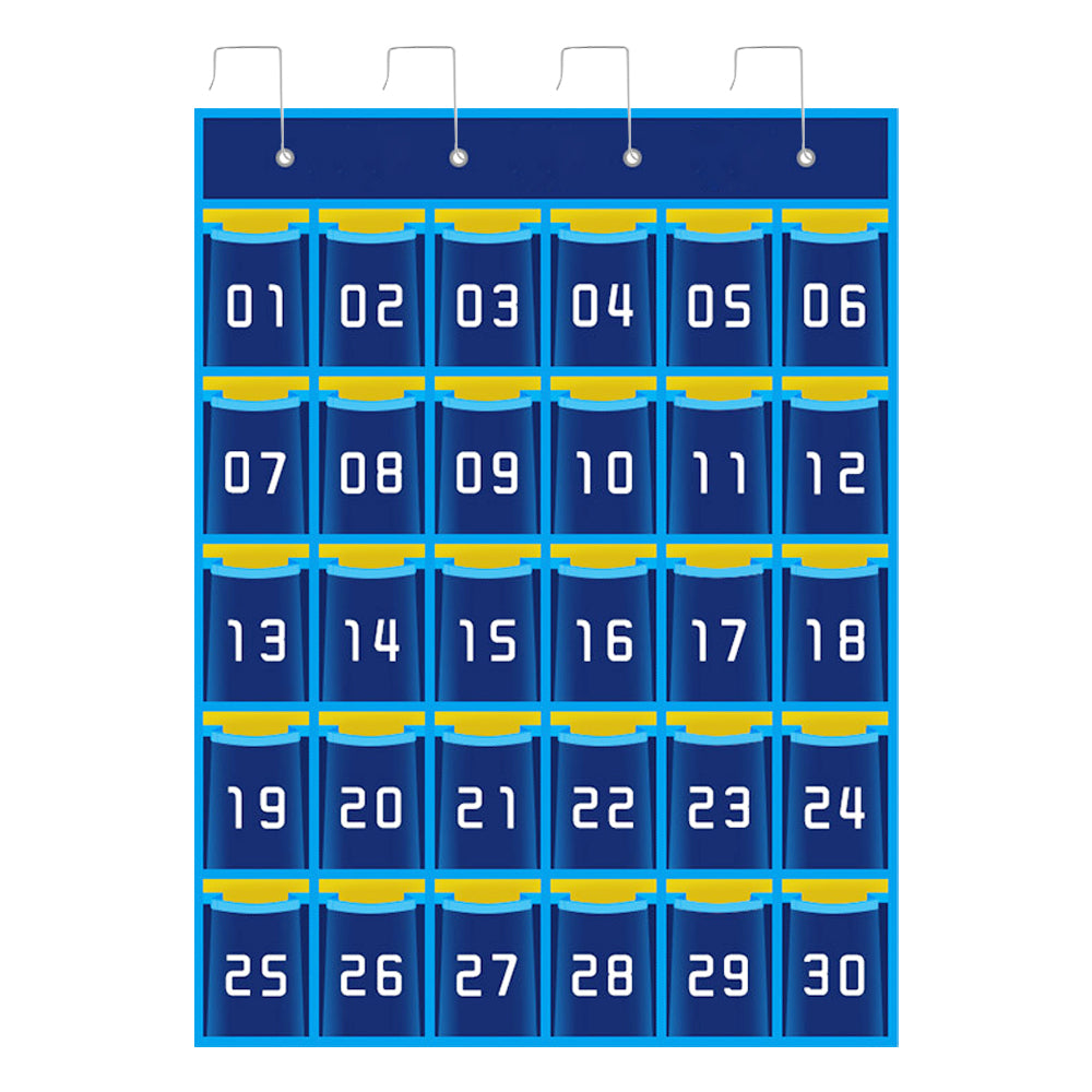 Numbered Classroom Sundries Closet Pocket Chart for Cell Phones Holder
