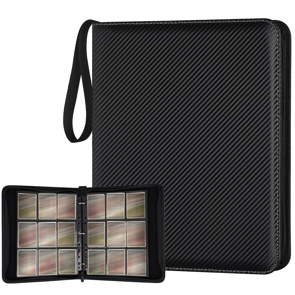 1080 Pockets Card Binder with Zipper Handle Card Holder for Sports Game Cards