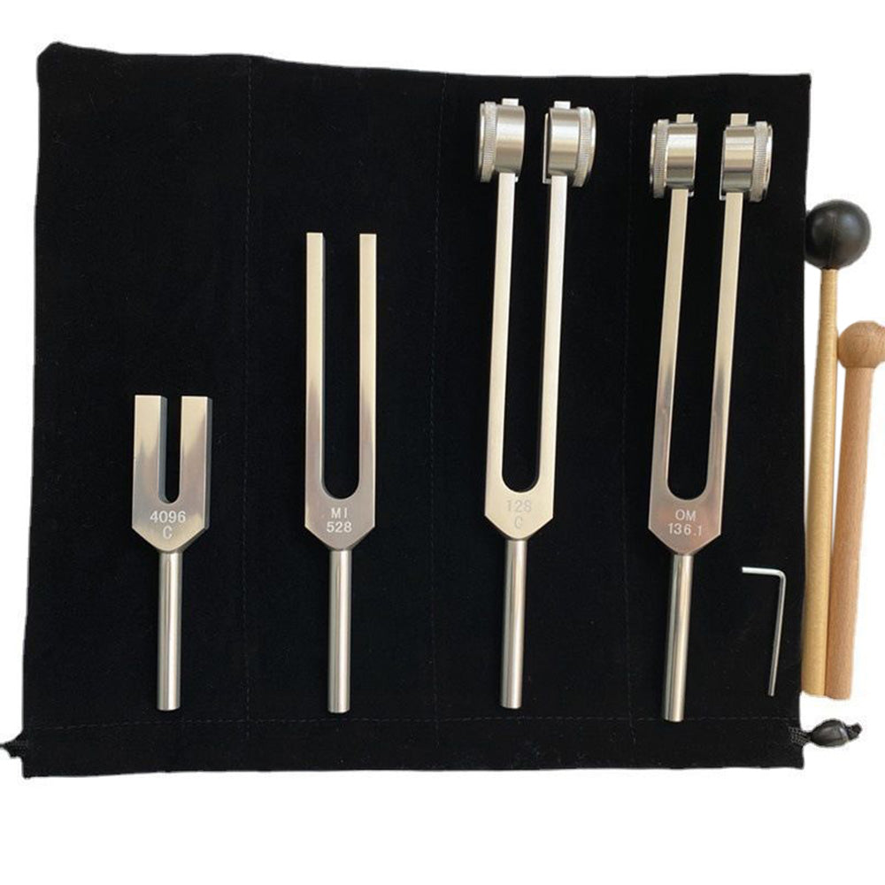 4PCS Tuning Fork Set With Mallet Sound Tool Sensory Tuning Forks