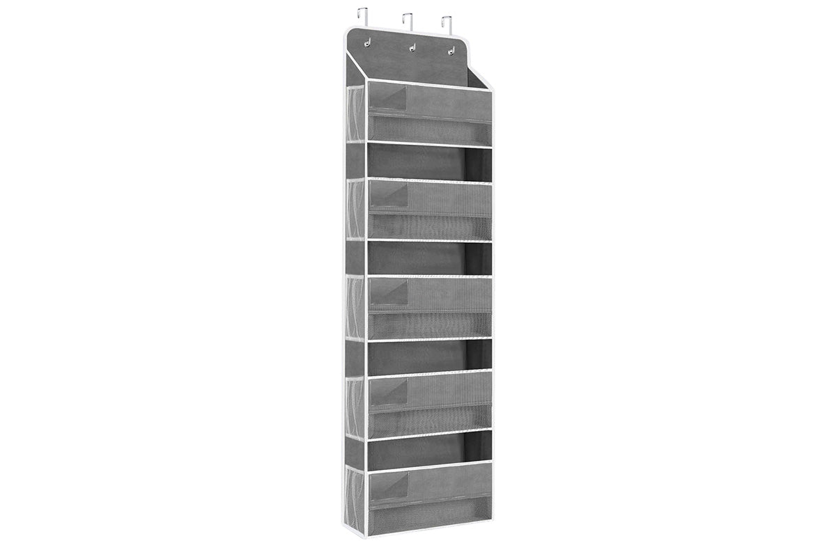 5-Tier Over the Door Hanging Storage Organizer with 10 Side Mesh Pockets
